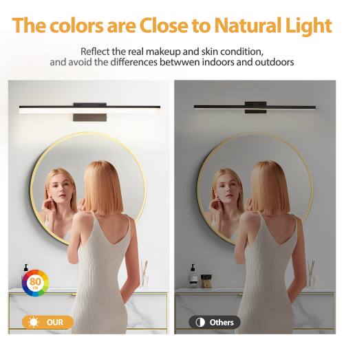 The colors are Close to Natural Light  
Reflect the real makeup and skin condition,  
and avoid the differences between indoors and outdoors  

80 CI  
OUR  
Others