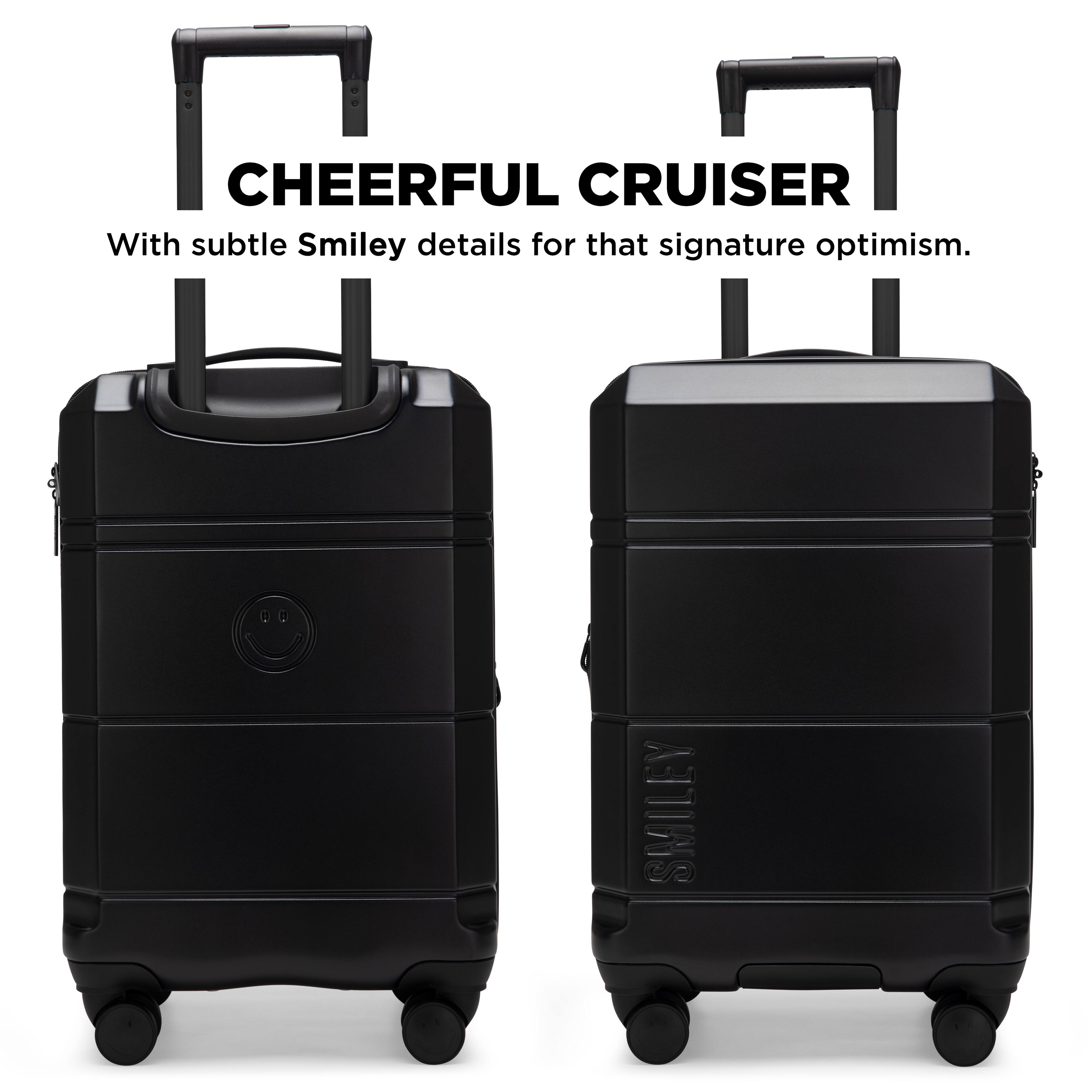 CHEERFUL CRUISER  
With subtle Smiley details for that signature optimism.  
SMILEY