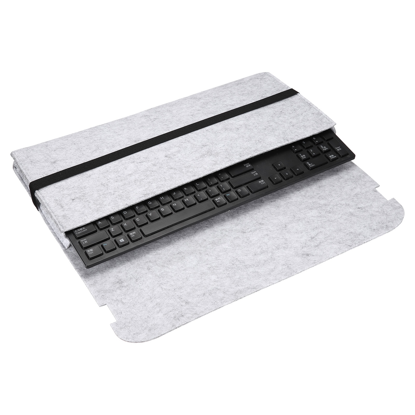 Unique Bargains - 1pc 104 Keys Keyboard Case Sleeve (17.7x7.1x1.8 Inch) Dustproof Waterproof Carrying Case for Mechanical Keyboards - Gray