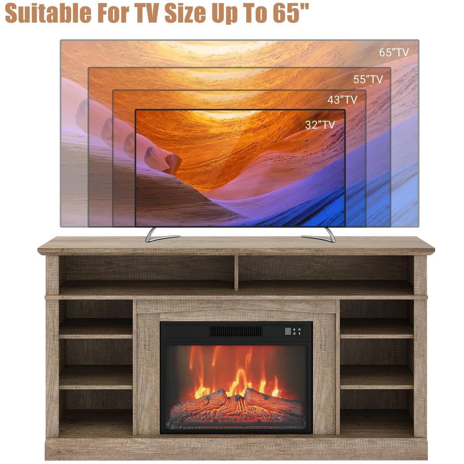 Suitable For TV Size Up To 65"

65" TV  
55" TV  
43" TV  
32" TV