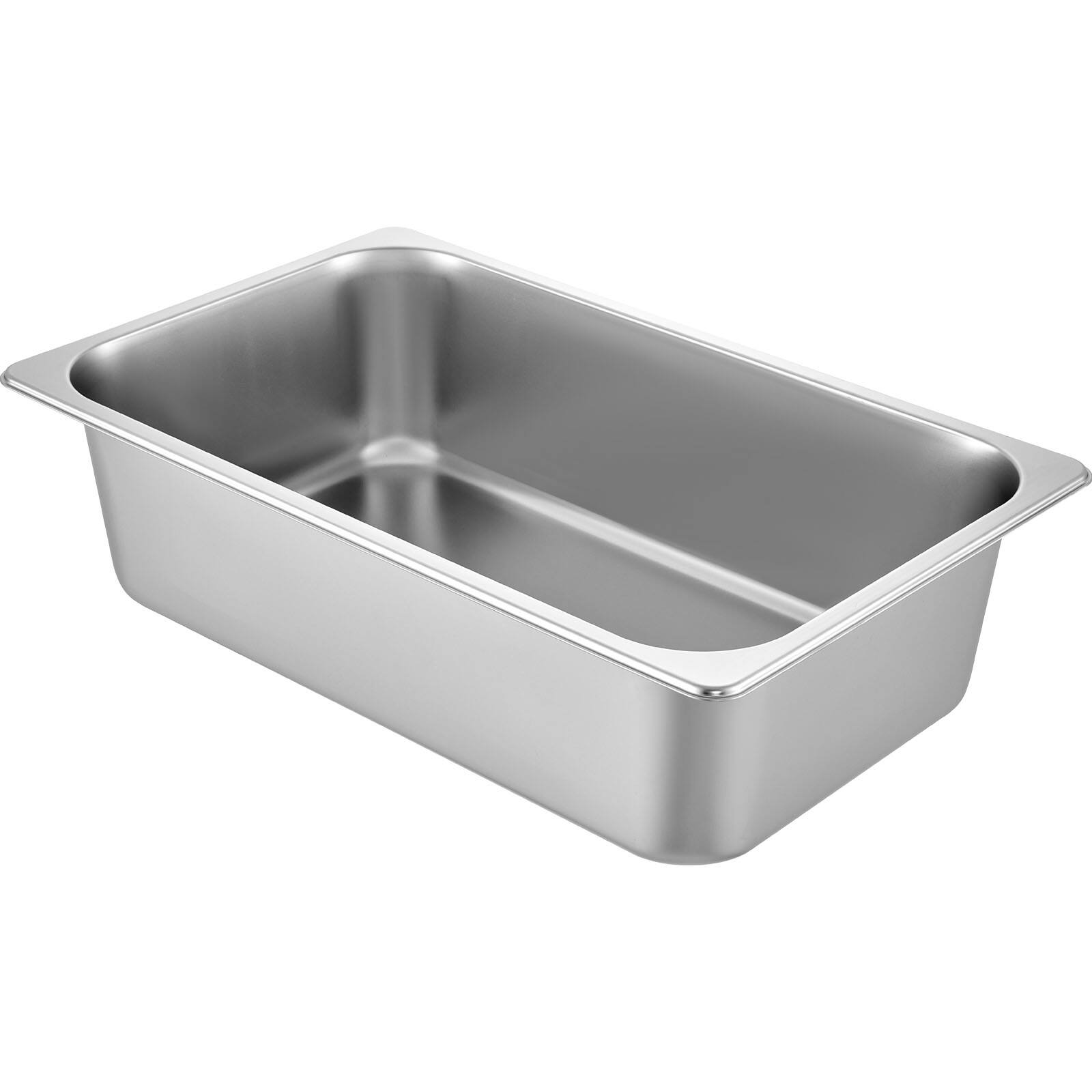 Alt View 5. VEVOR - 6 Pack Steam Table Pans 20.9 x 12.8 x 5.9 Inch Deep Steam Table Pan Full Size 20.5L Deep Food Container - Sliver.