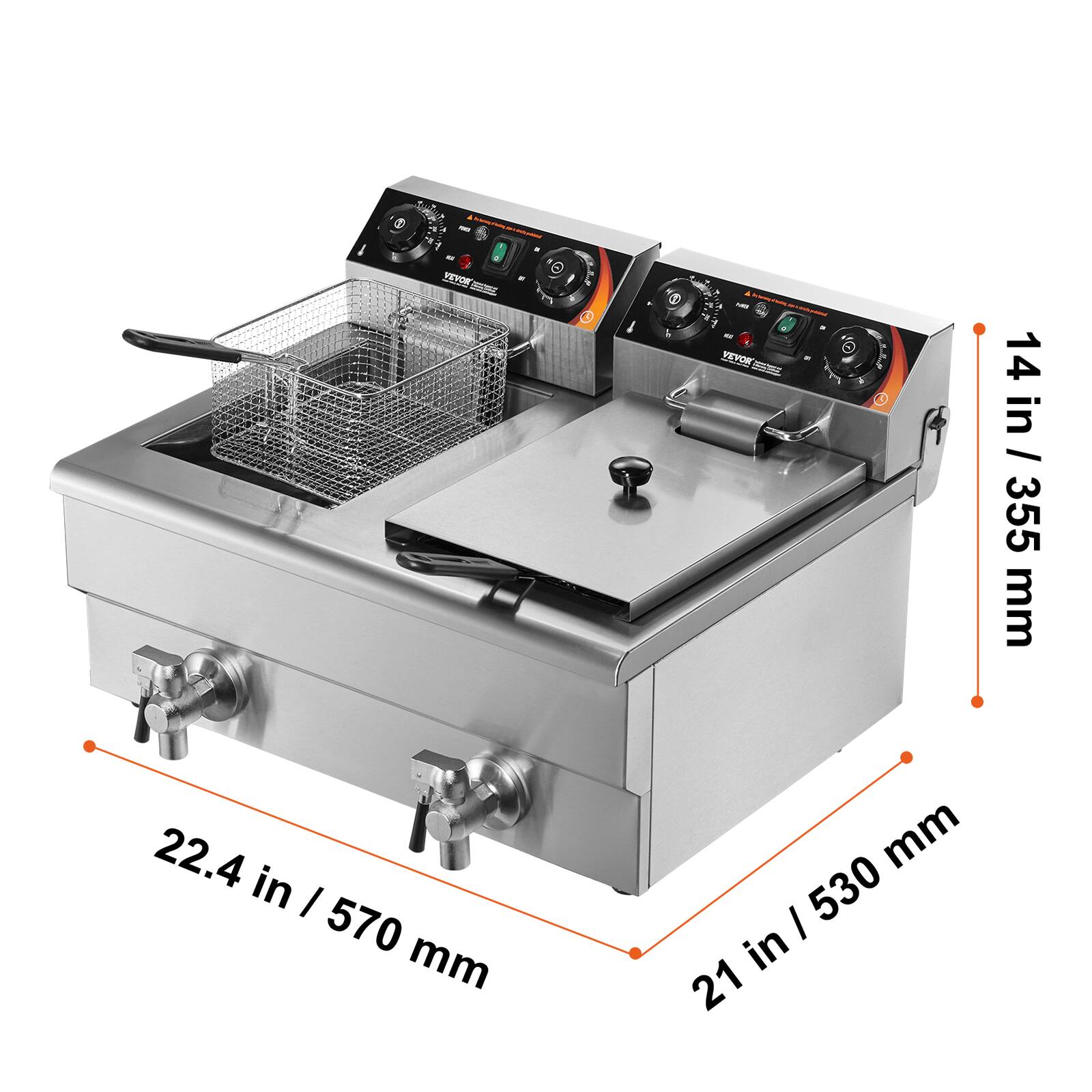 i VEVOR 22.4 in / 570 mm  
- VEVOR 14 in / 355 mm  
- 21 in / 530 mm