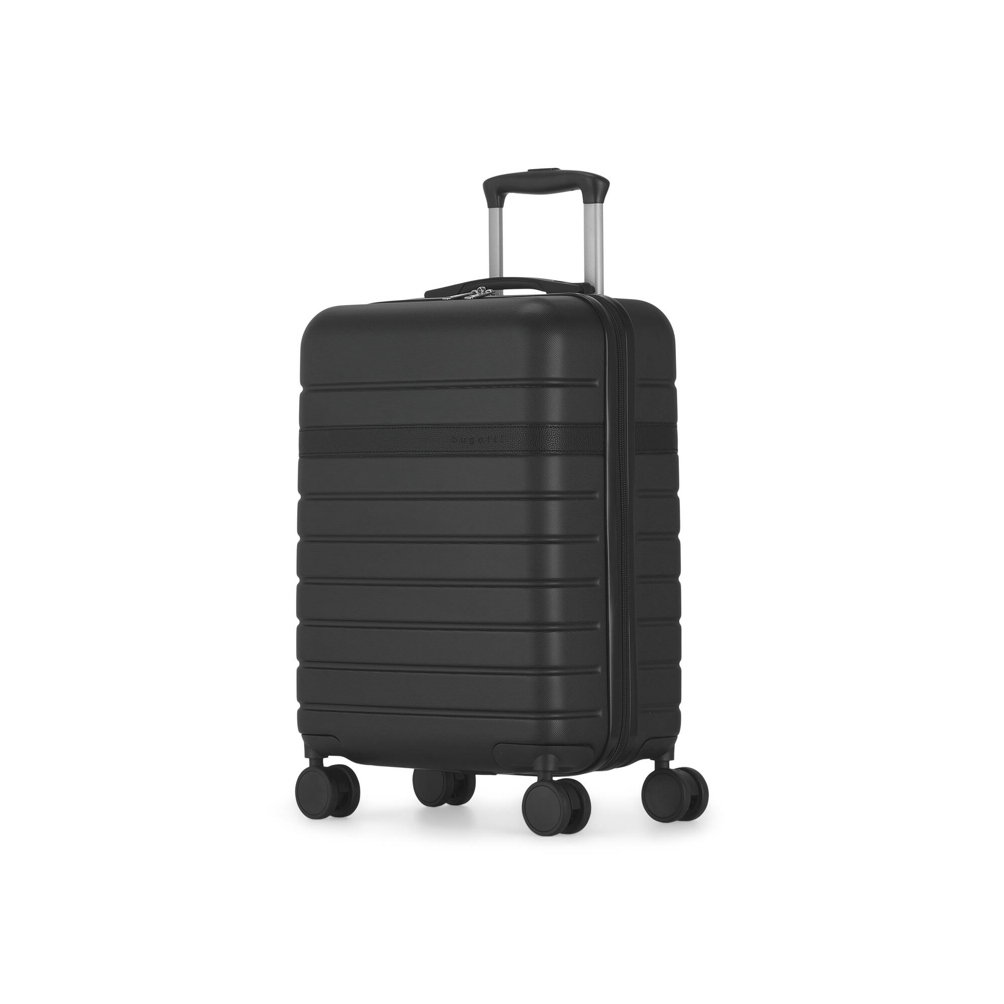Angle. Bugatti - Bugatti Lisbon 2 Piece Hardside Set Luggage - BLACK.