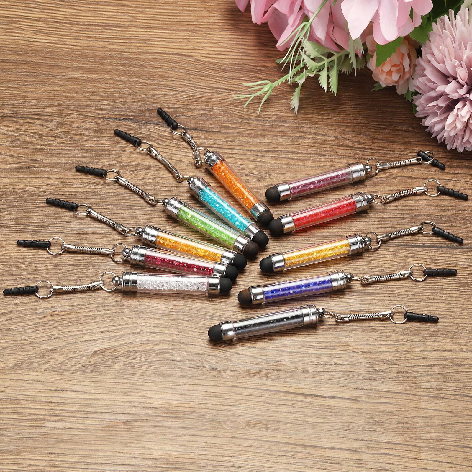 Alt View 4. Unique Bargains - 11pcs Stylus Pen for Touch Screens Mini Crystal Diamond Capacitive Pens for Universal All Touchscreen Devices - Multicolor.