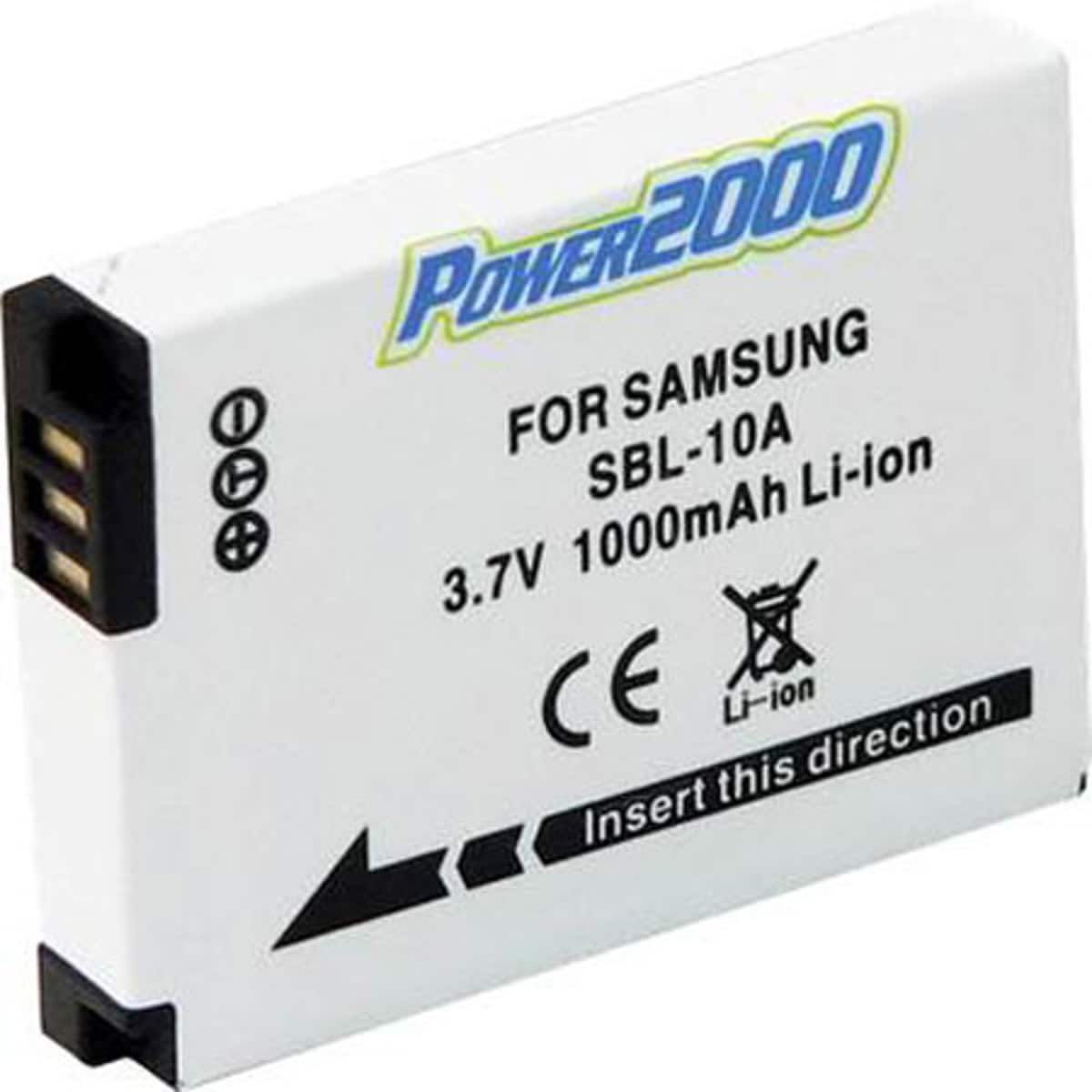 Power2000 - SBL-10A 3.7V 1100mAh Li-Ion Battery for Samsung Digital Cameras