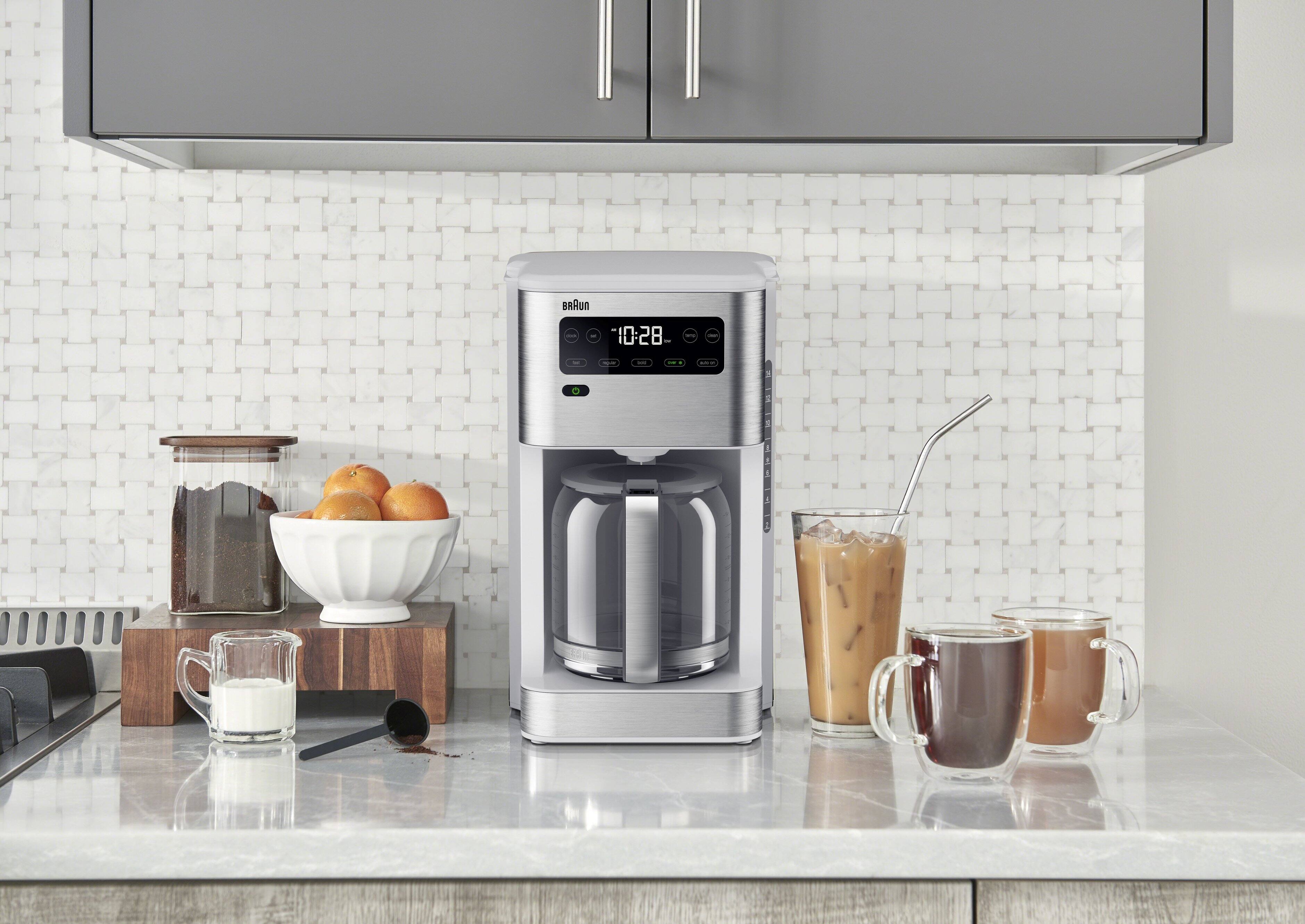 Alt View 12. Braun - PureFlavor and FastBrew Coffee Maker - Stainless Steel/White.