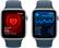 Alt View 14. Apple - Apple Watch SE 2nd Generation (GPS + Cellular) 44mm Silver Aluminum Case with Storm Blue Sport Band - M/L - Silver.