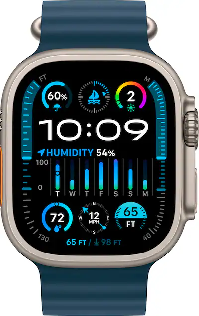 Apple Watch Ultra 2 GPS + Cellular 49mm Titanium Case with Blue Ocean Band Apple Watch Ultra 2 GPS + Cellular 49mm Titanium Case with Blue Ocean Band