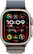Angle. Apple - Apple Watch Ultra 2 (GPS + Cellular) 49mm Titanium Case with Blue Alpine Loop with Blood Oxygen - Large - Titanium.