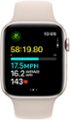 Alt View 15. Apple - Apple Watch SE 2nd Generation (GPS + Cellular) 44mm Starlight Aluminum Case with Starlight Sport Band - M/L - Starlight.