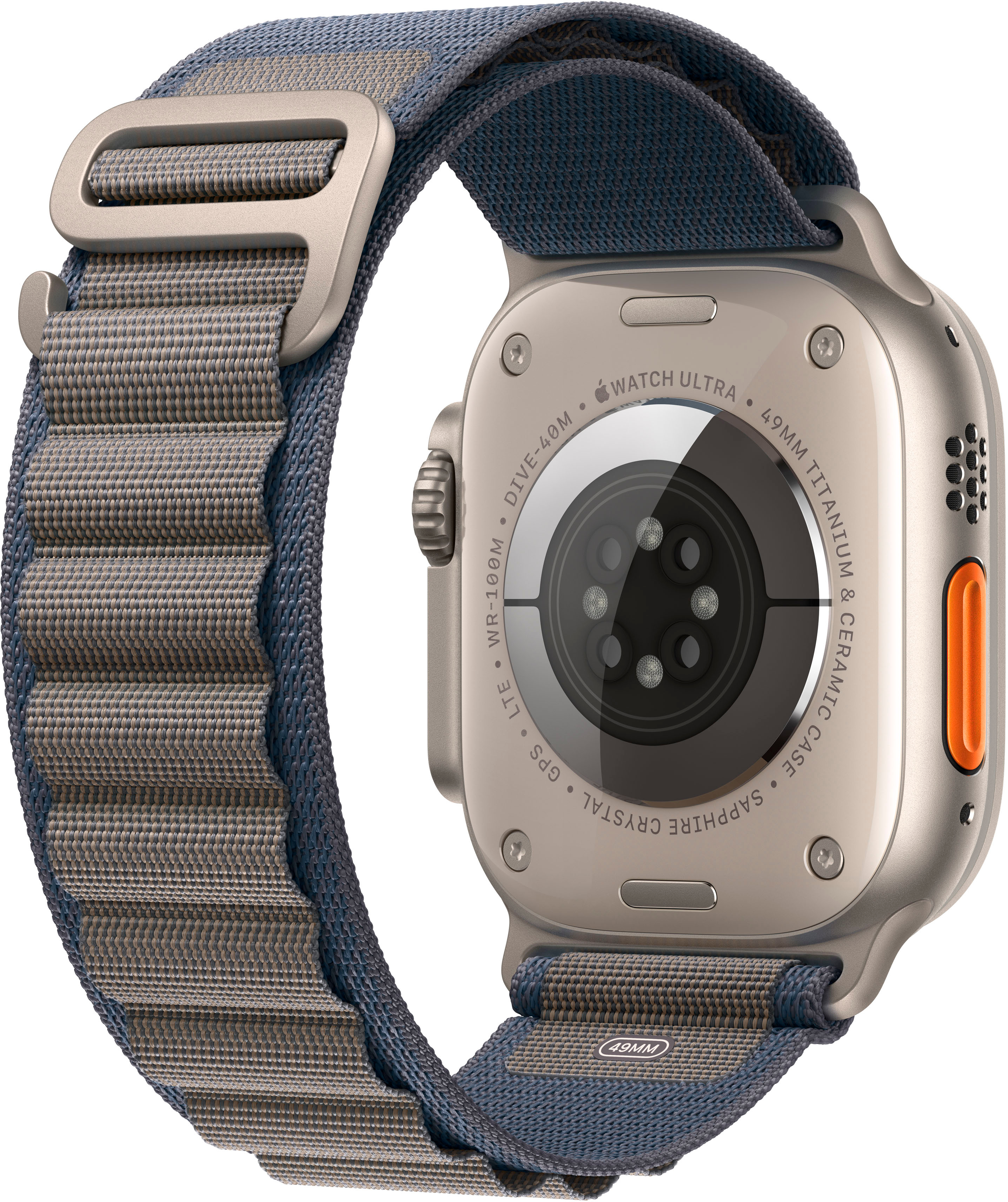 Apple Watch Ultra 2 (GPS + Cellular) 49mm Titanium Case with Blue Alpine  Loop Medium Titanium MREP3LL/A - Best Buy