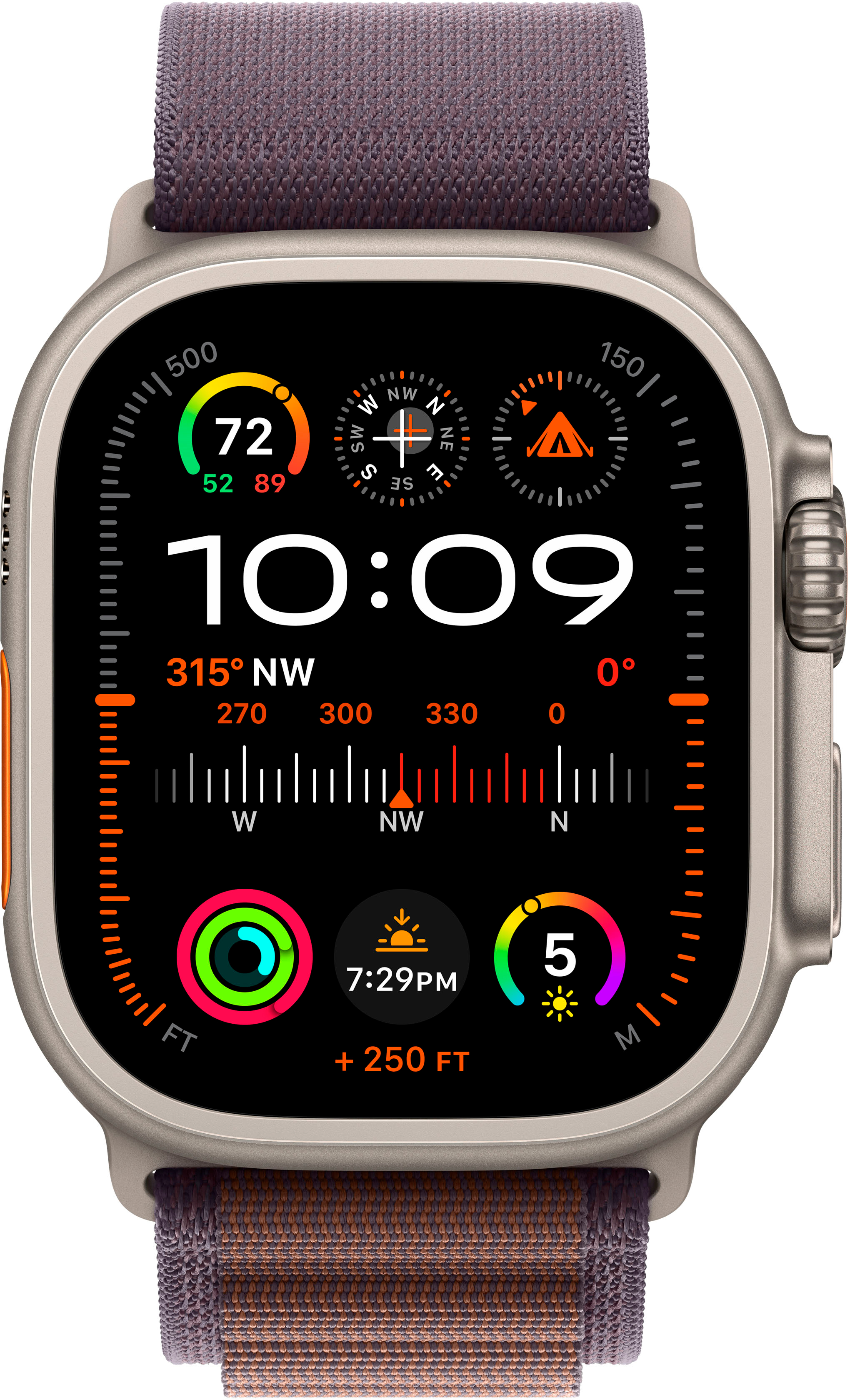 Apple Cellular) Case Indigo Titanium Alpine 2 Medium - with Ultra Best 49mm Watch Loop (GPS Buy + MRET3LL/A Titanium