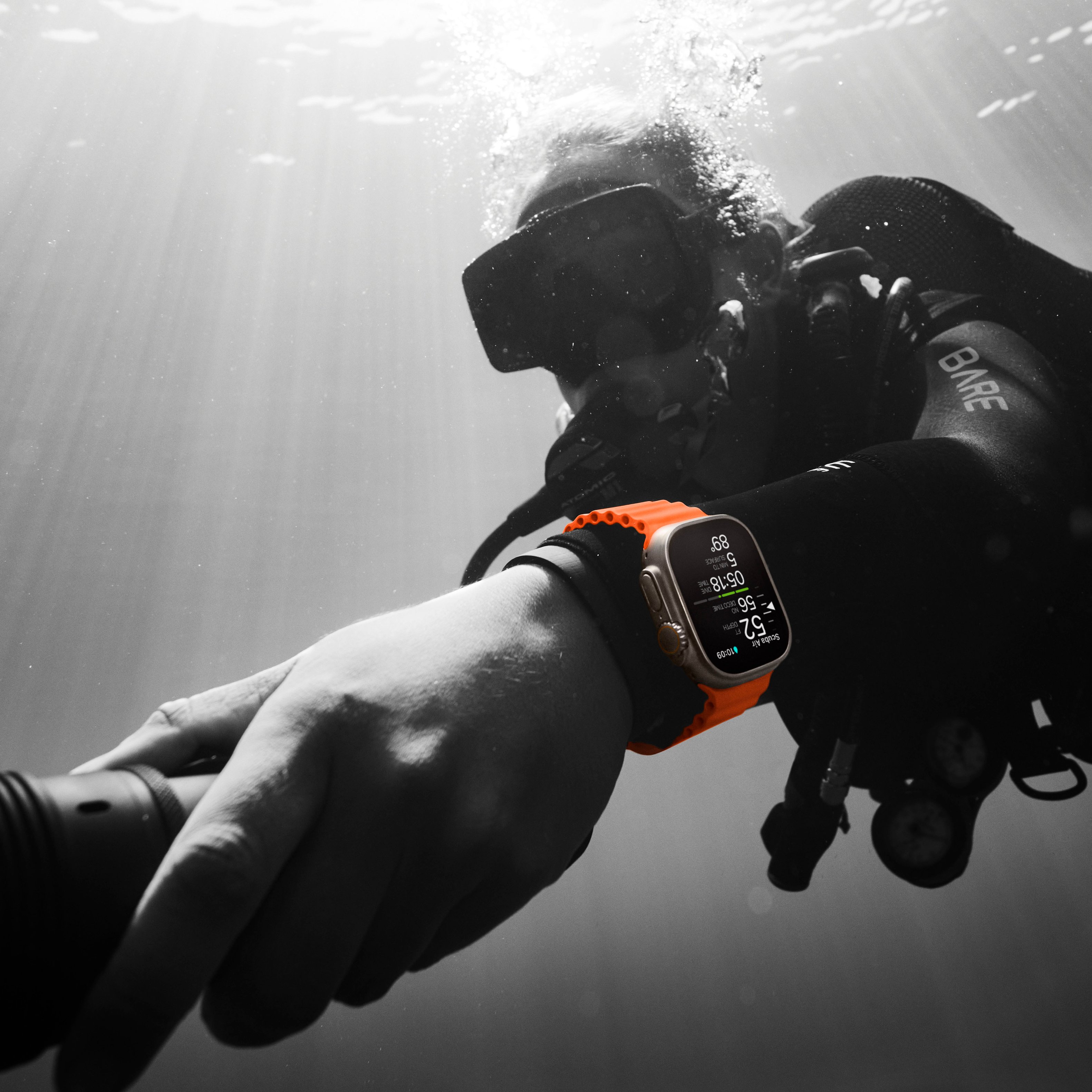 Cellular) (GPS 2 MREH3LL/A - (AT&T) Orange Ocean + 49mm Ultra Titanium Watch with Band Buy Best Case Apple Titanium