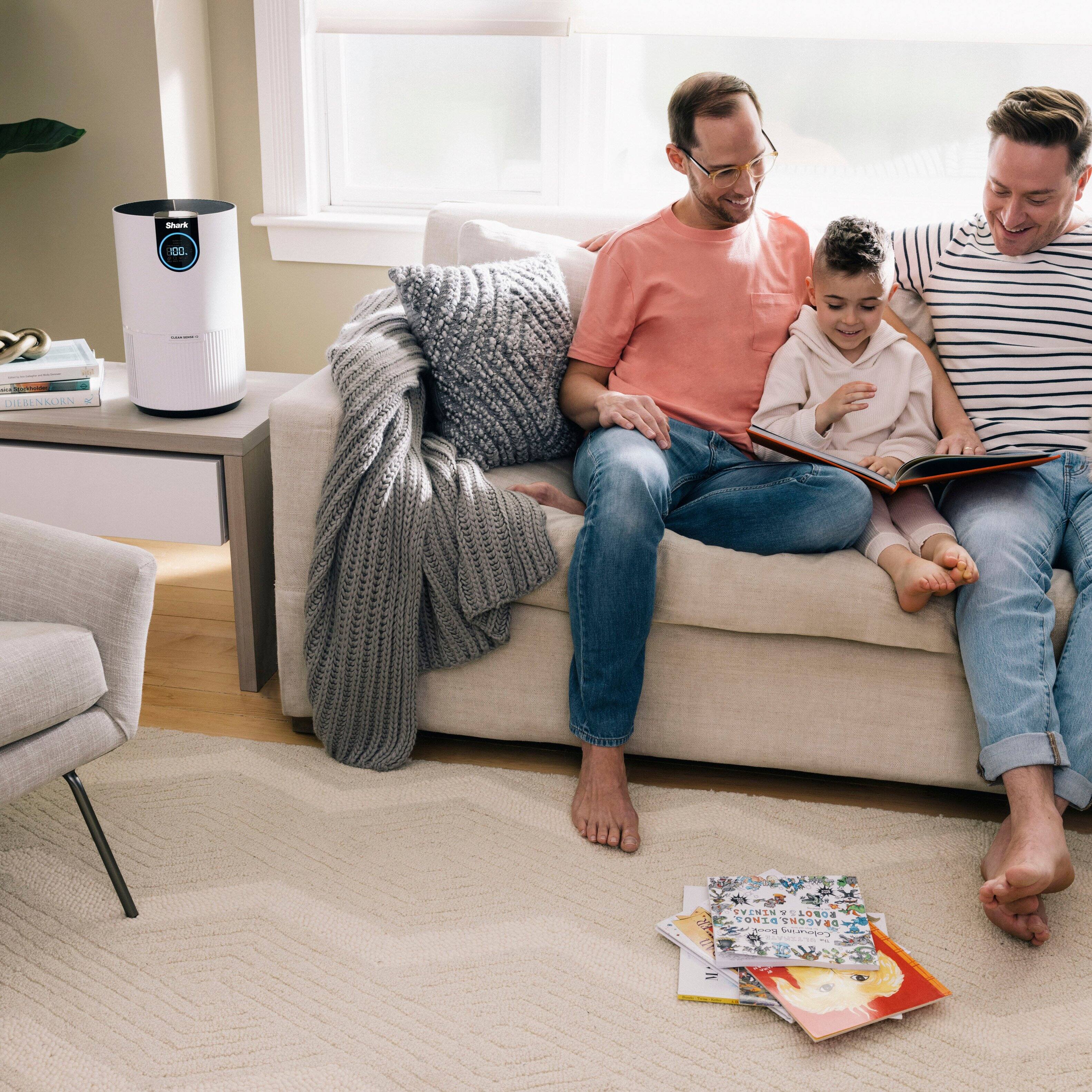 Alt View 14. Shark - Clean Sense Air Purifier with Odor Neutralizer Technology, HEPA Filter, 500 sq. ft. - White.