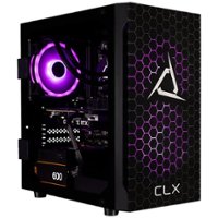 CLX - SET Gaming Desktop - AMD Ryzen 7 7700X - 32GB DDR5 4800 Memory - GeForce RTX 4060 - 1TB NVMe M.2 SSD + 2TB HDD - Black - Front_Zoom
