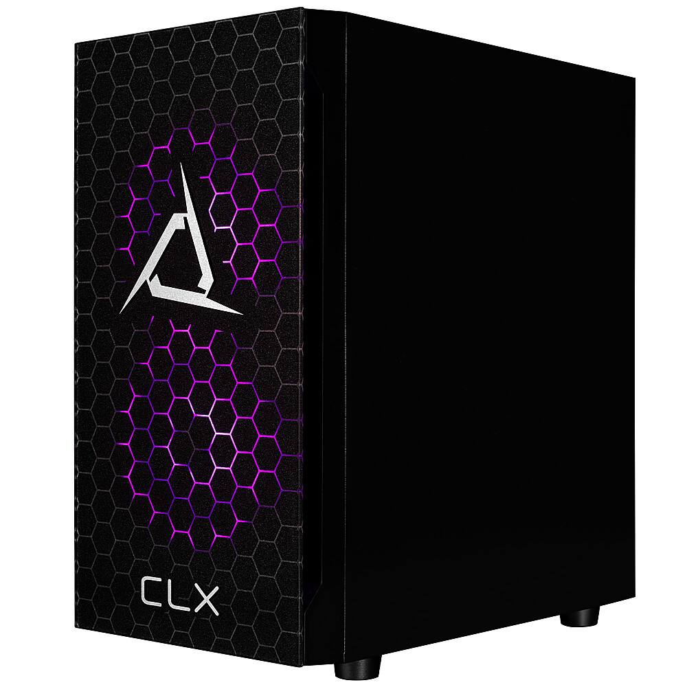 Alt View 4. CLX - SET Gaming Desktop - AMD Ryzen 7 7700X - 32GB DDR5 4800 Memory - GeForce RTX 4060 - 1TB NVMe M.2 SSD + 2TB HDD - Black.