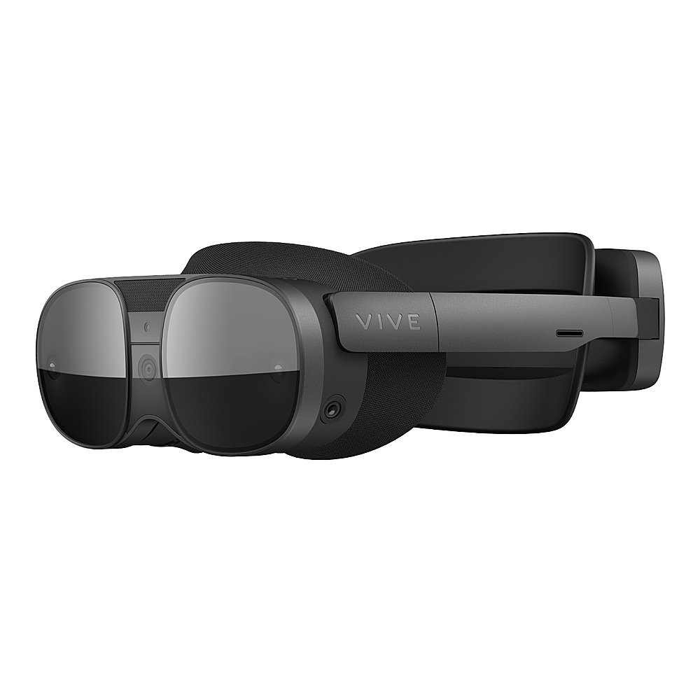 Left View: HTC - VIVE - XR Elite Virtual Reality Set - Black/Dark Gray
