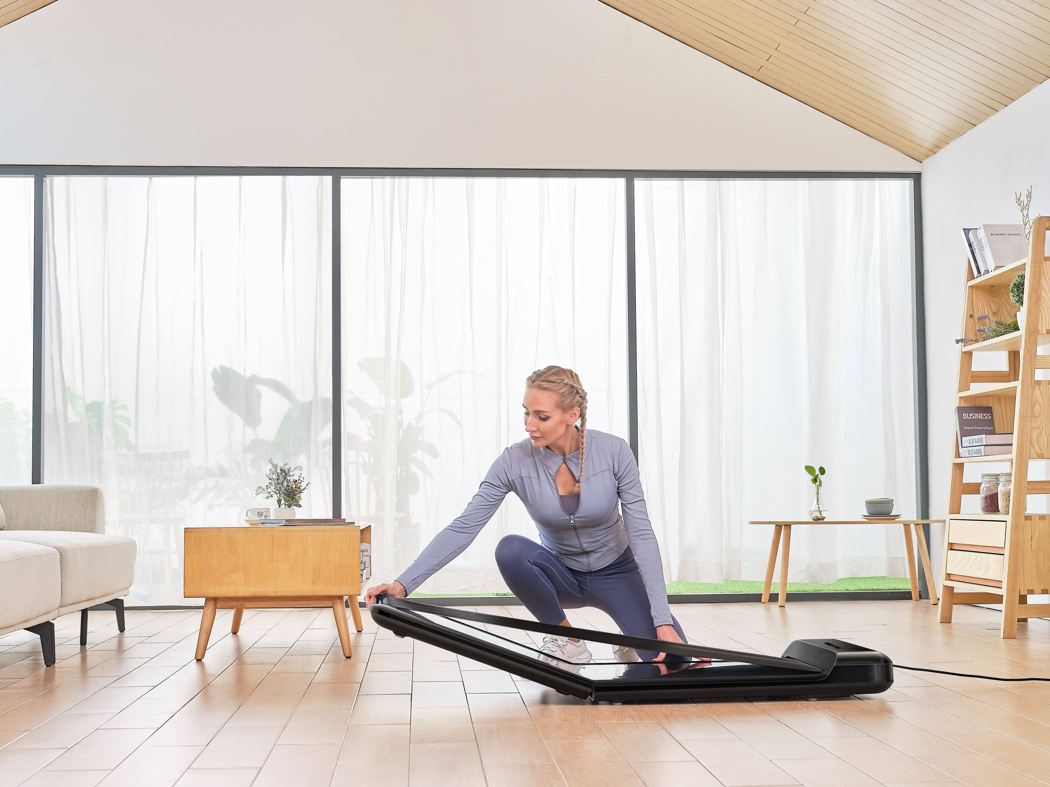 Alt View 13. WalkingPad - C2 Under Desk Treadmill Double Fold Walking Pad - Black.