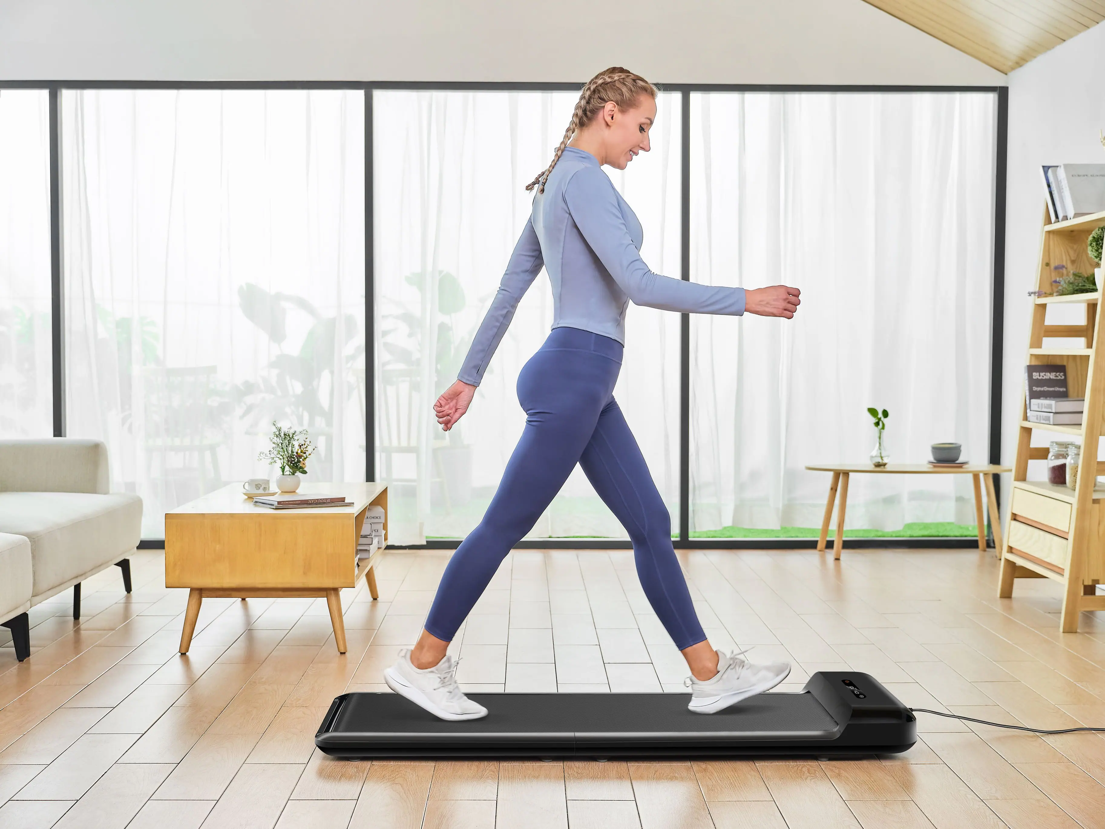 Alt View 14. WalkingPad - C2 Under Desk Treadmill Double Fold Walking Pad - Black.