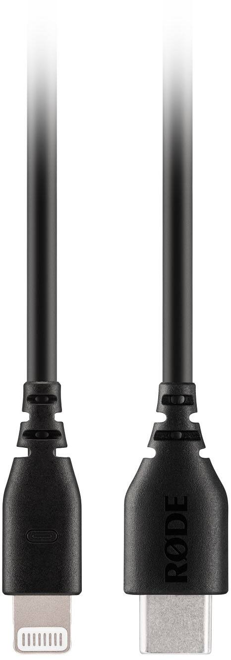 Front. RØDE - SC21 .98 feet Lightning to USB-C Cable - Black.