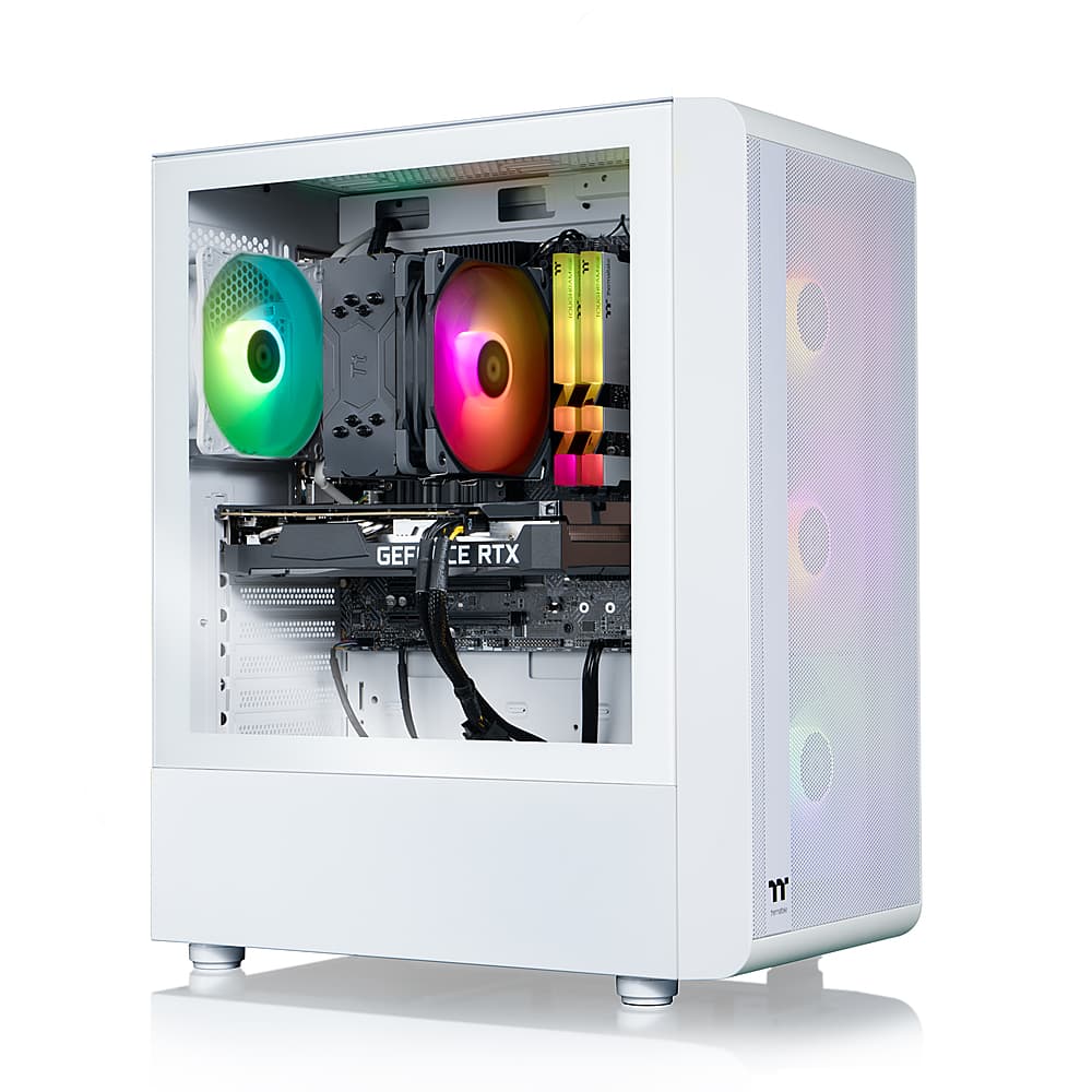 Thermaltake Quartz i350 R4 Gaming Desktop 12th Gen Intel Core i5-12400F  16GB Memory NVIDIA GeForce RTX 3050 1TB NVMe M.2 White S2QT-B66R-350-LCS -  