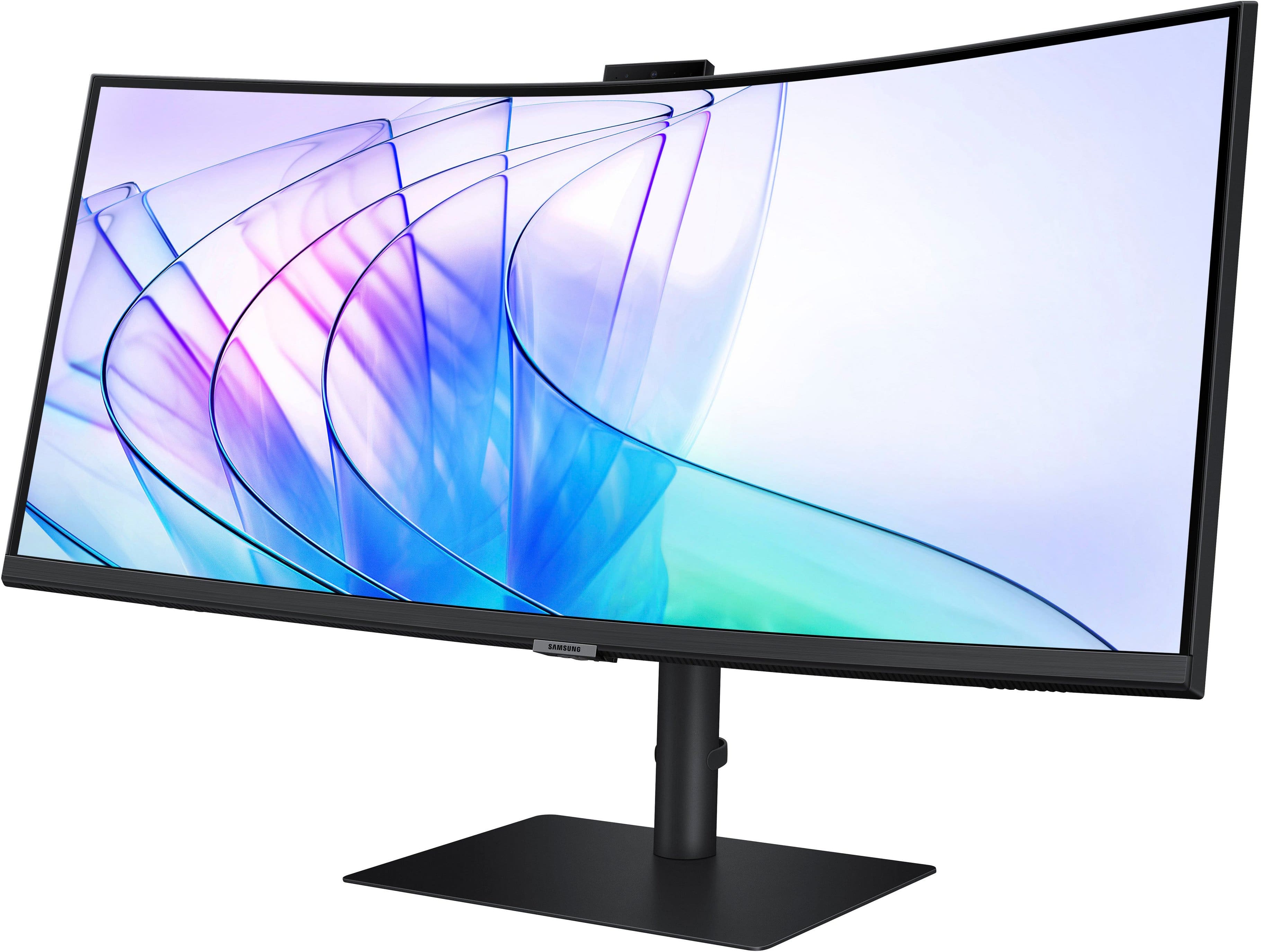 Alt View 15. Samsung - ViewFinity S65VC 34" Ultra-WQHD 100Hz AMD FreeSync HDR10 Curved Monitor with Built -in Speakers and Built-in Camera - Black.