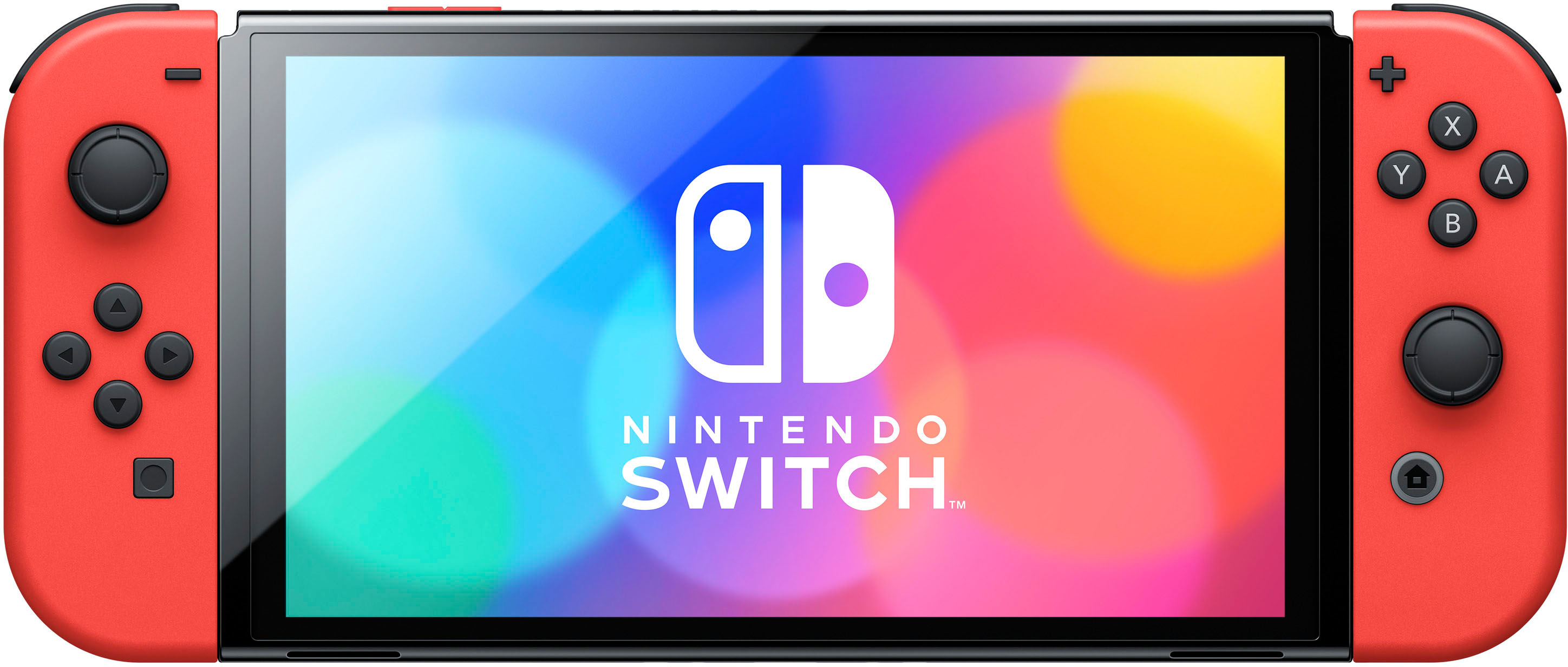 Angle View: Nintendo Switch - OLED Model: Mario Red Edition - Red