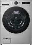LG - 4.5 Cu. Ft. High-Efficiency Stackable Smart Front Load Washer with Steam and and ezDispense - Graphite Steel