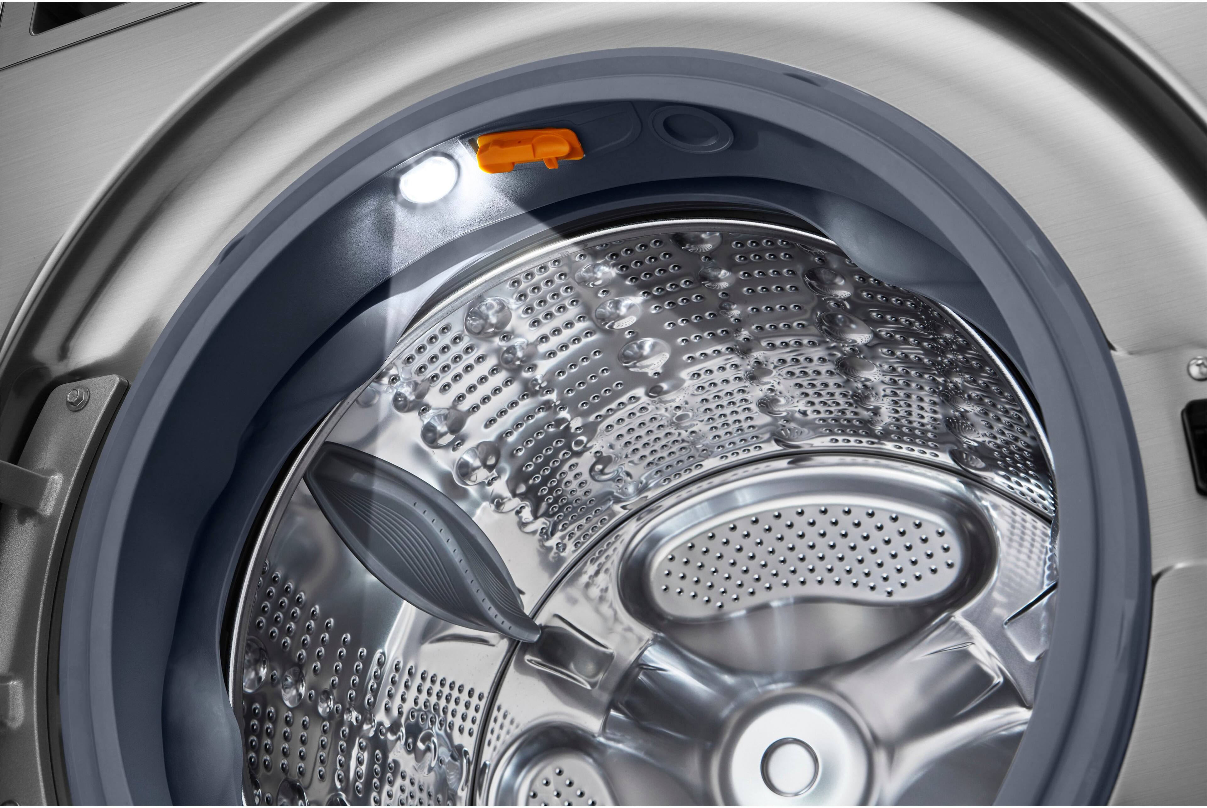 Alt View 14. LG - 4.5 Cu. Ft. High-Efficiency Stackable Smart Front Load Washer with Steam and and ezDispense - Graphite Steel.
