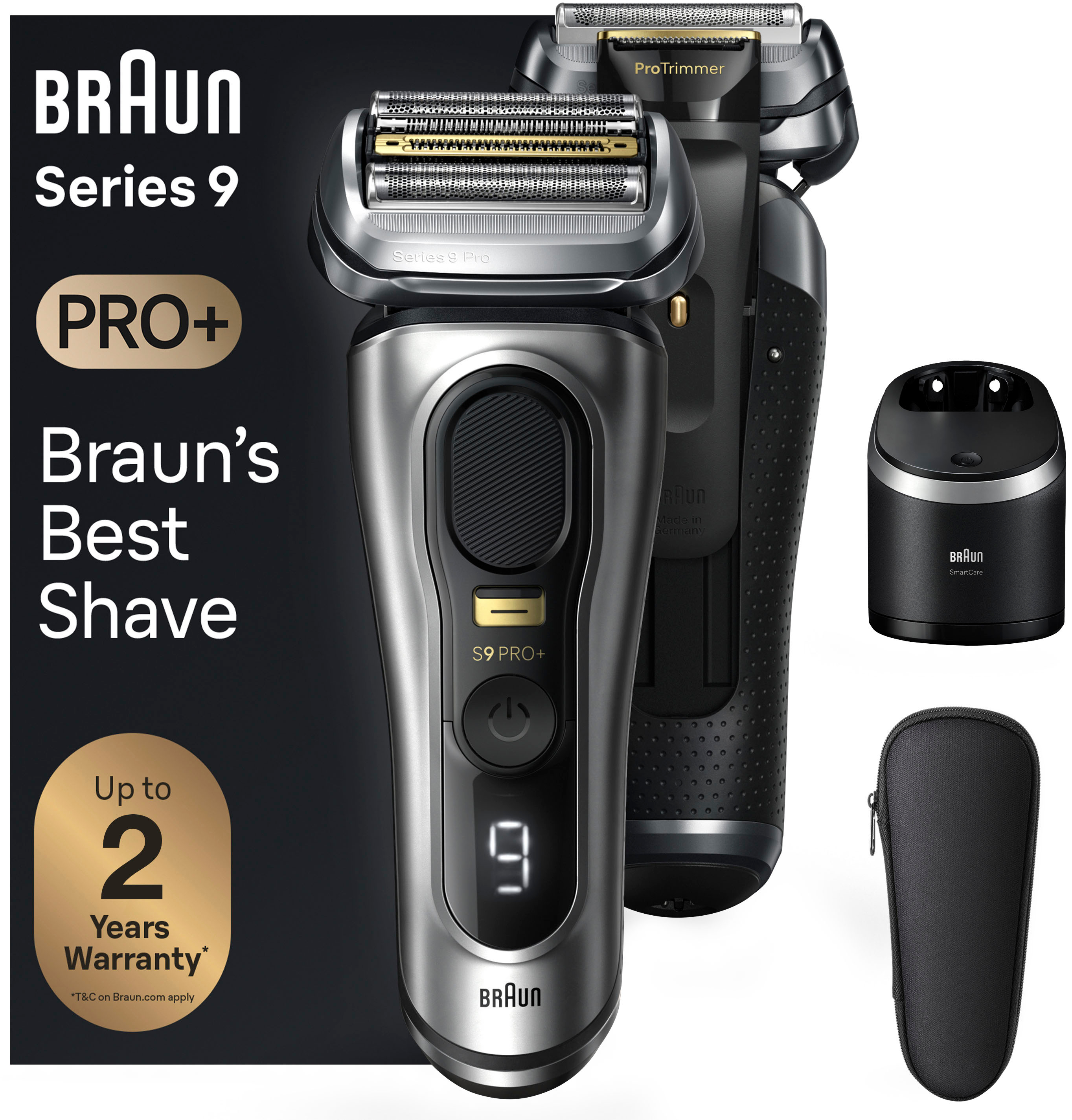 Braun, Series 5 Wet/Dry Electric Shaver Silver/Black Plus Clean & Charge  Station