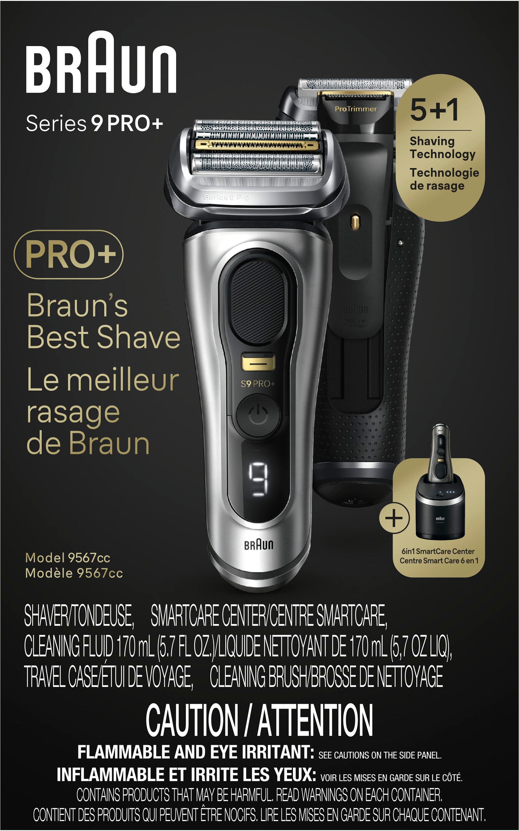 PRO+ Buy Best 9 9567cc Series - 1 Braun Silver Shaver 6 SmartCare with in Center Electric