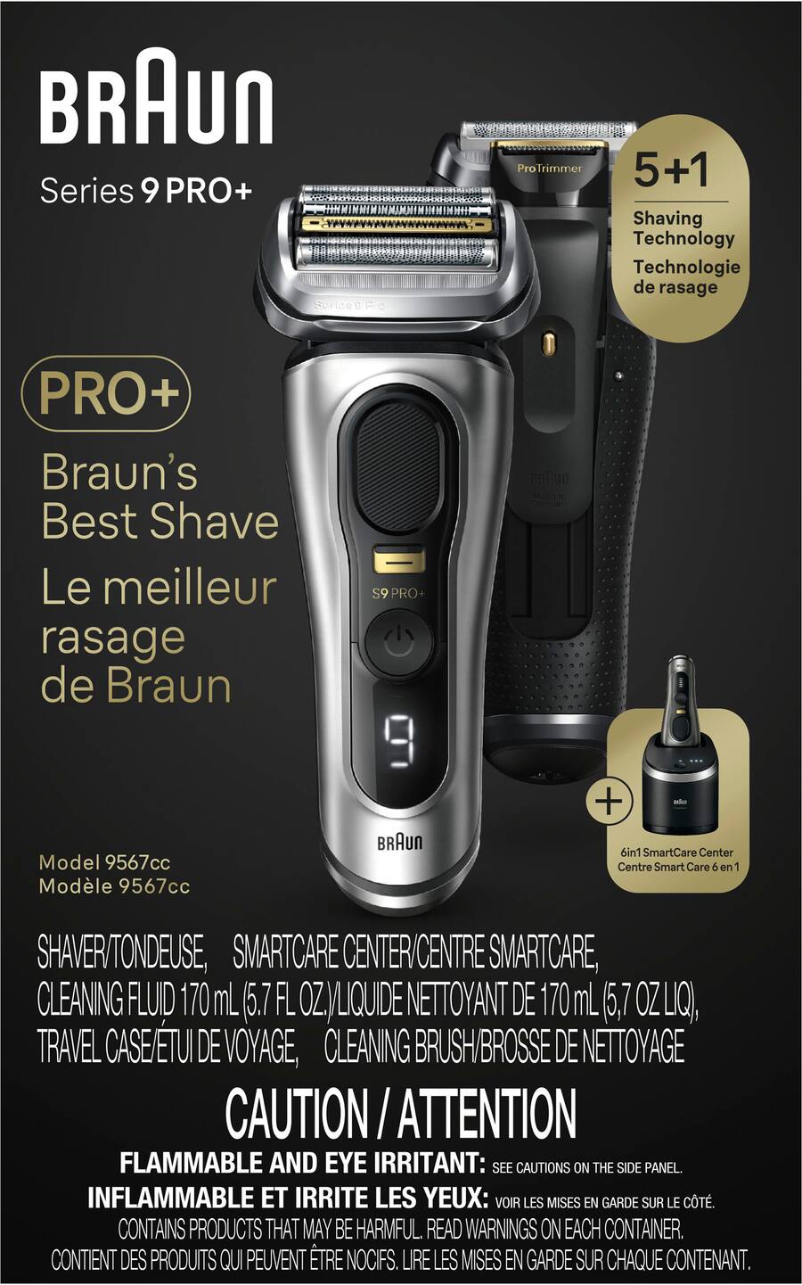 Braun Series 9 PRO+ Electric Shaver with 6 in 1 SmartCare Center Braun Series 9 PRO+ Electric Shaver with 6 in 1 SmartCare Center