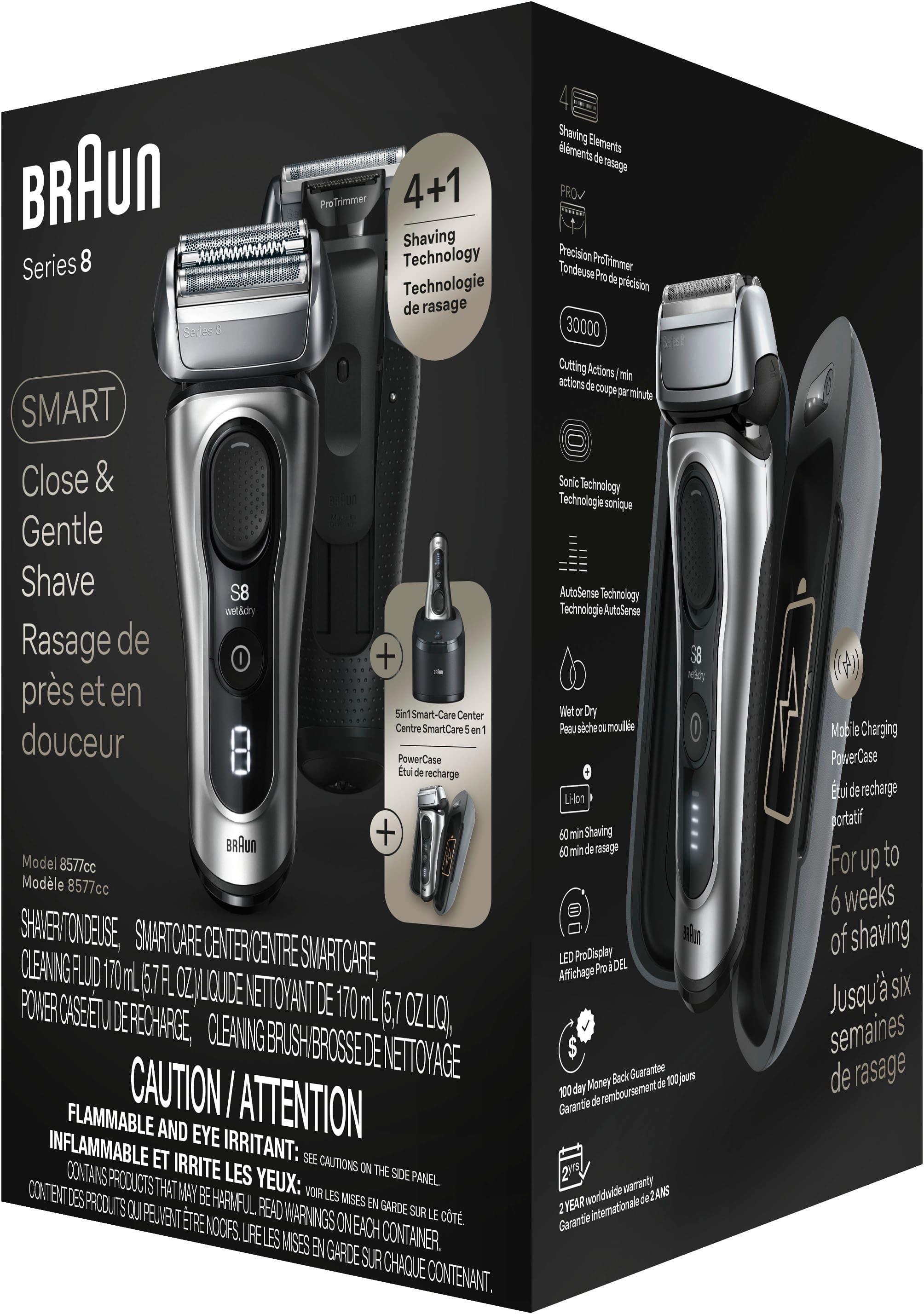 Braun Series 8 Smart Electric Shaver 8463CC Grey