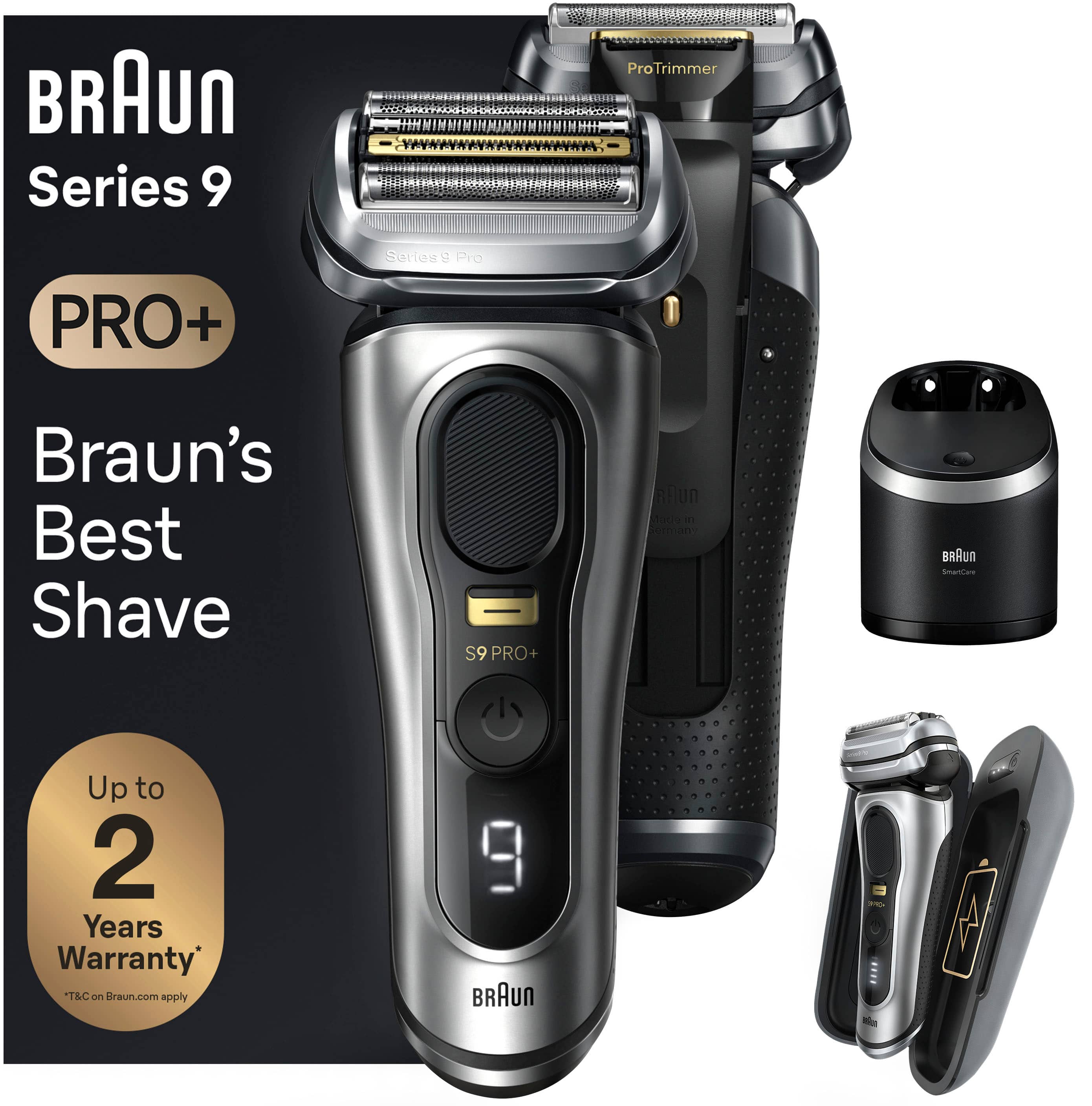 Braun - Series 9 PRO+ Electric Shaver with 6 in 1 SmartCare Center - Silver - Alt_View_Zoom_11
