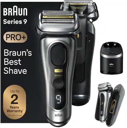 Alt View 11. Braun - Braun Series 9 PRO+ Electric Shaver with 6 in 1 SmartCare Center - Silver.