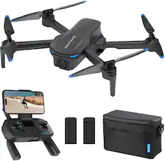 Front. Snaptain - E20 Foldable Drone with Remote Controller - Gray.