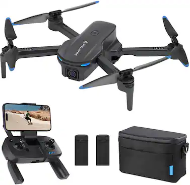 Front. Snaptain - E20 Foldable Drone with Remote Controller - Gray.
