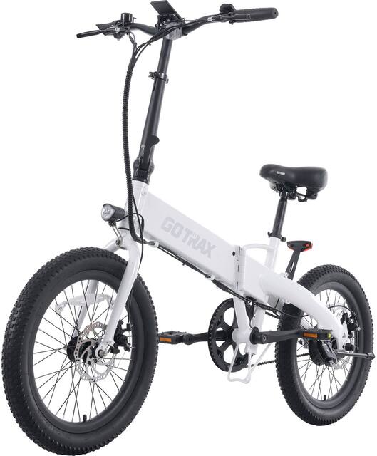 Angle Zoom. GoTrax - F1 Folding Ebike w/ 25 mile Max Operating Range and 20 MPH Max Speed - White.
