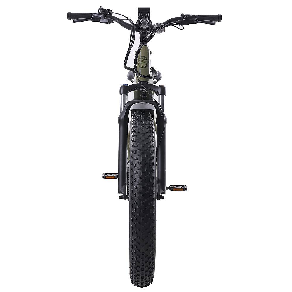 Left. GoTrax - Tundra Step Thru eBike w/ 43 mile Max Operating Range and 20 MPH Max Speed - Green.