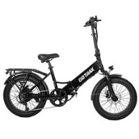 GoTrax - F2 Folding Ebike w/ 45 mile Max Operating Range and 20 MPH Max Speed - Black - Front_Zoom