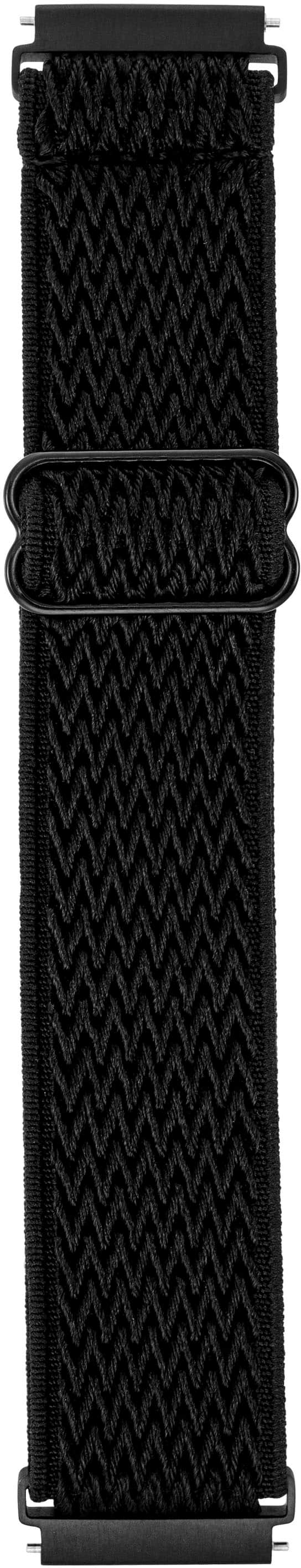 Alt View 11. WITHit - Textured Elastic Nylon Band and Colorpop Silicone Band for 20mm Samsung Galaxy 6 (2-Pack) - Black.