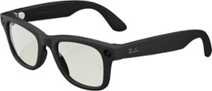 Ray-Ban Meta - Wayfarer Smart Glasses with Meta Ai, Audio, Photo, Video Compatibility - Clear to Green Transitions Lenses - Matte Black - Front_Zoom