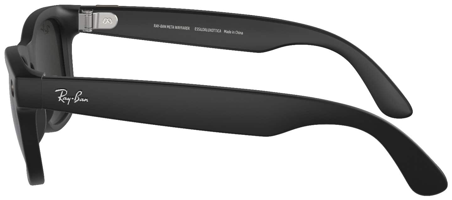 Alt View 24. Ray-Ban Meta - Wayfarer Large Smart Glasses with Meta AI, Audio, Photo, Video Compatibility - Clear to Green Transitions Lenses - Matte Black.