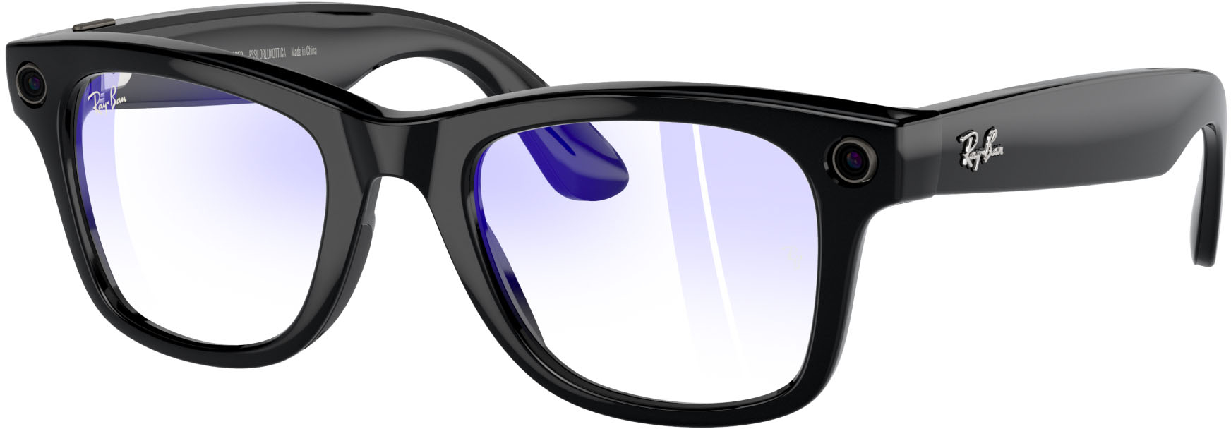 Ray-Ban Meta Wayfarer (Standard) Smart Bluetooth Audio Glasses Shiny Black,  Clear 601/SB50 - Best Buy