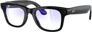 Ray-Ban Meta - Wayfarer Smart Glasses with Meta Ai, Audio, Photo, Video Compatibility - Shiny Black - Front_Zoom