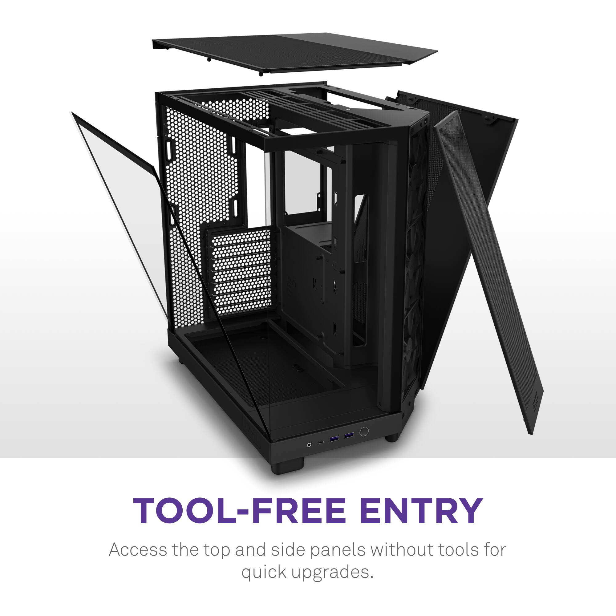 Tool-Free Entry: Access the top and side panels without tools for quick upgrades.