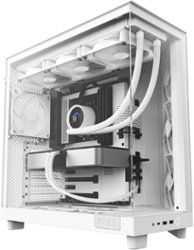 NZXT - H6 Flow ATX Mid-Tower Case with Dual Chamber - White - Front_Zoom