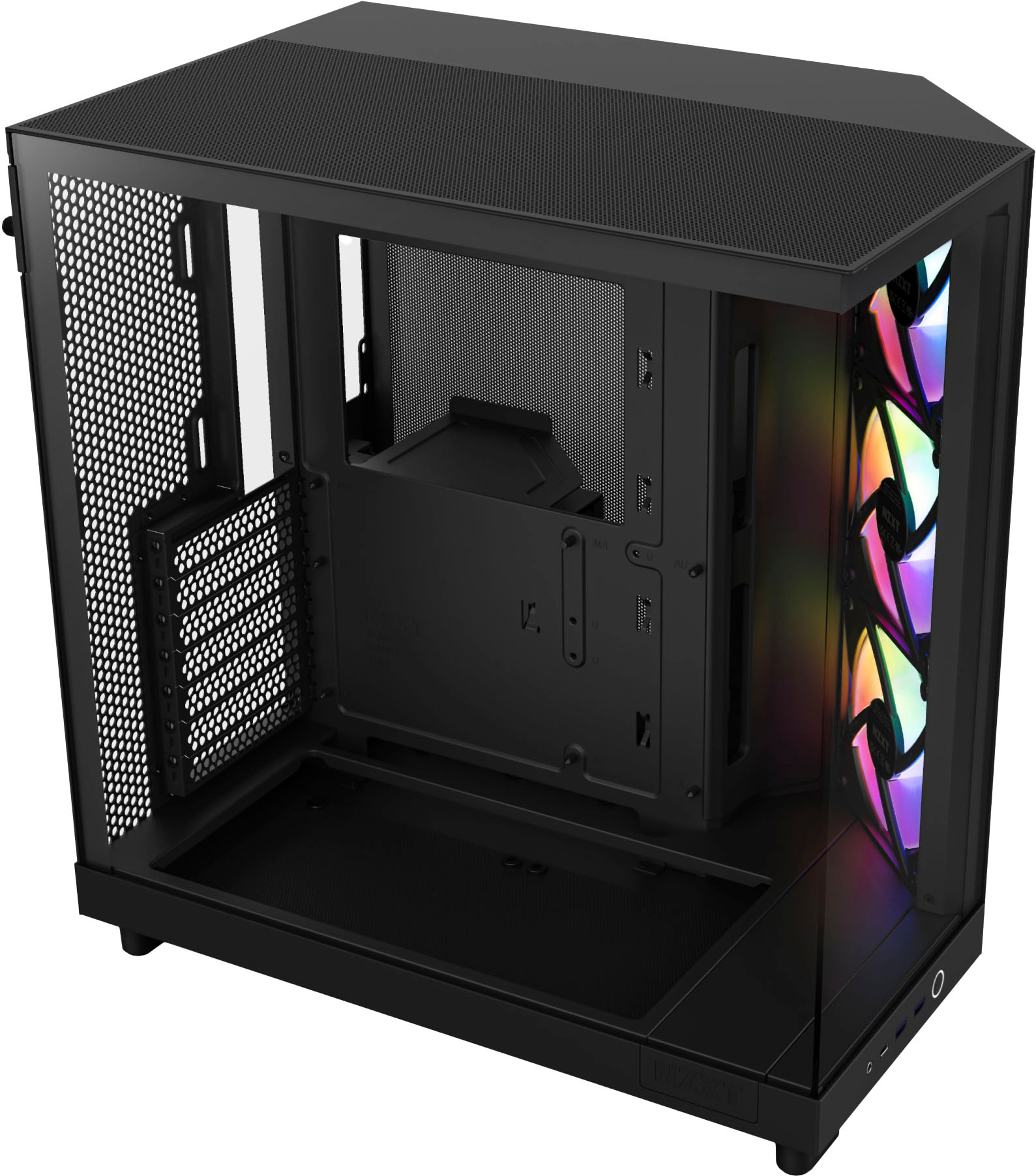 NZXT H9 Flow ATX Mid-Tower Case with Dual Chamber Black CM-H91FB-01 - Best  Buy