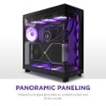 Alt View 11. NZXT - H6 Flow RGB ATX Mid-Tower Case with Dual Chamber - Black.