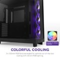 Alt View 13. NZXT - H6 Flow RGB ATX Mid-Tower Case with Dual Chamber - Black.
